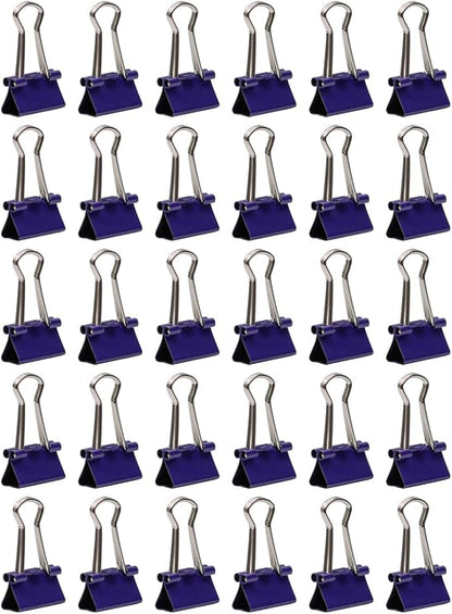 JAM PAPER Colorful Binder Clips - Extra Small - 3/5 Inch (15 mm) - Purple Binderclips - 30/Pack