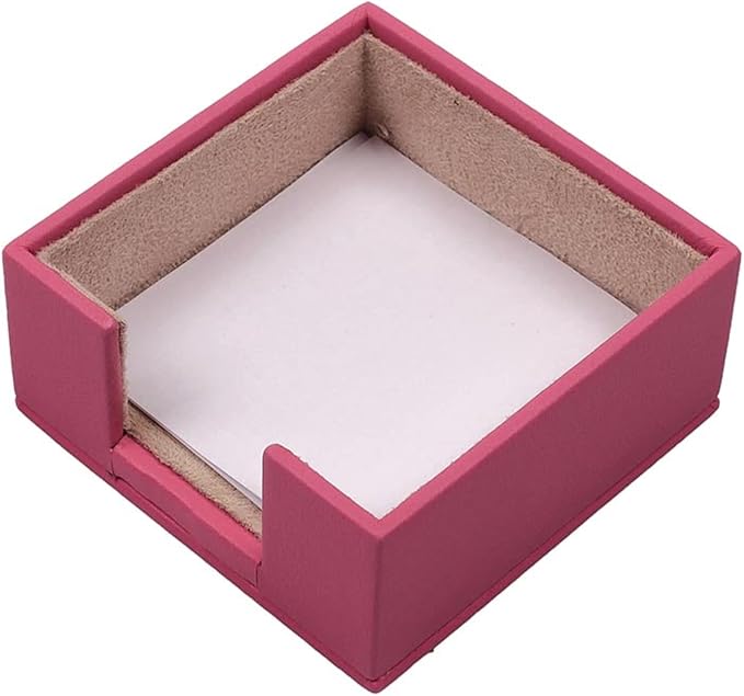 MOOGCO Bonded Set Luxury Leather Desk Pad & Desk Organization Essentials Desk Organizer Leather Desk Organizer (Pink)