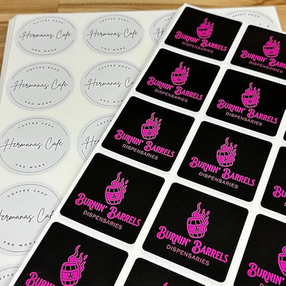 Sunshine Stickers Custom Waterproof Vinyl Stickers with Your Image Photo Text or Logo | Personalized Dishwasher Safe Label for Business Logo