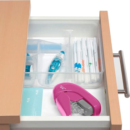 Plus Paper Clinch Staple-Free Stapler, Pink