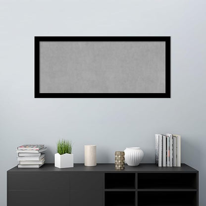 Amanti Art Black Framed Magnetic Board 23x51 Oversize Vision Board for use with Magnets, 100% Metal Sheet to Display Items as Office Decor or for Home Organization in mudroom, Kitchen or Kids Room