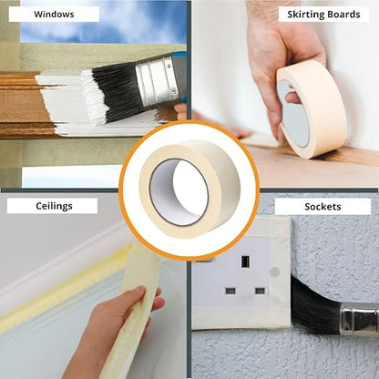 GTSE Masking Tape, 1 Roll, 2 inches x 55 Yards (164 ft), Multi-Surface Adhesive Painting Tape, Perfect for Painting, Home, Office, School, Art, Crafts, Glass, Vinyl