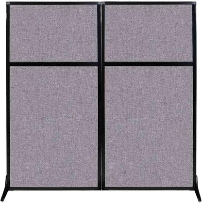 Versare Workstation Partition | Portable Wall Divider | Modern Office Cubicle | Free Standing Privacy Screen | Flexible Work Space | 66" x 70" Cloud Gray Fabric Panels