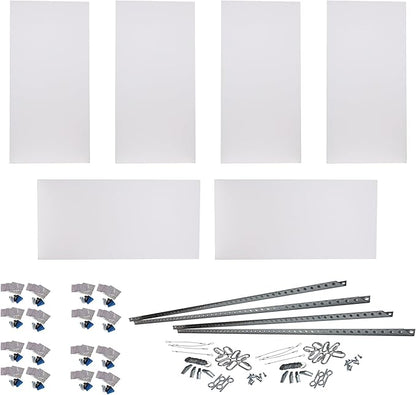 ATS Acoustics Home Office Residential Acoustic Treatment Room Kit Sound Absorbing Acoustic Panel 6 Pack for 50-100 Sq Ft (Snow)