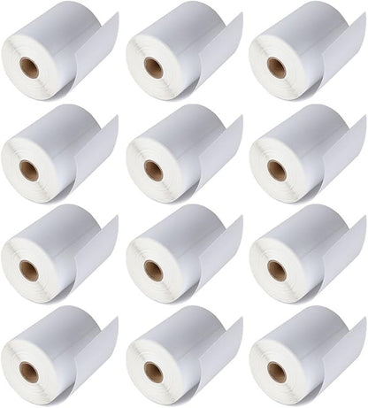 MFLABEL 4x6 Thermal Shipping Labels - 12 Rolls of 250, Perforated & Smudge-Proof Direct Thermal Labels Compatible with Rollo, Zebra, for Amazon UPS FedEx Shopify