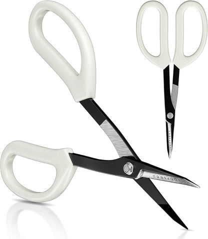 LOOPSEED Precision Gardening Scissors Plant Trimming Pruning Shears Garden Pruners for Orchid Bonsai Hydroponic Flower Clipper Garden Snip 8 Inch Long
