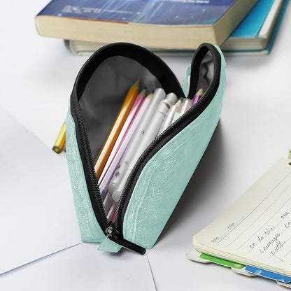 Gloppie Pencil Pouch - Practical Pencil Case, Aesthetic Simple Pencil Bag, Small Pen Holder, Back to School Supplies for Girls Boys, Green