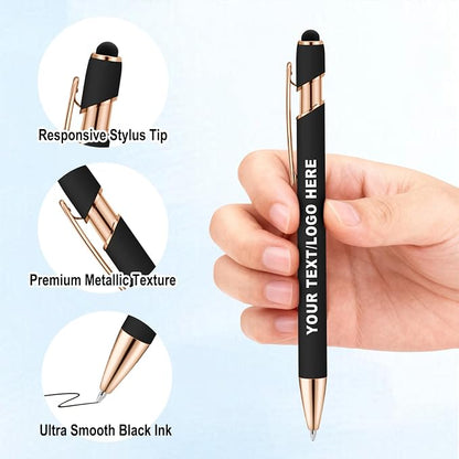 Lined ENOMY Personalized Notebook Set with 10PC Pens Custom Journal with Pen Holder Personalized Jouring Notebook for Writing Men Women Gift, Pink