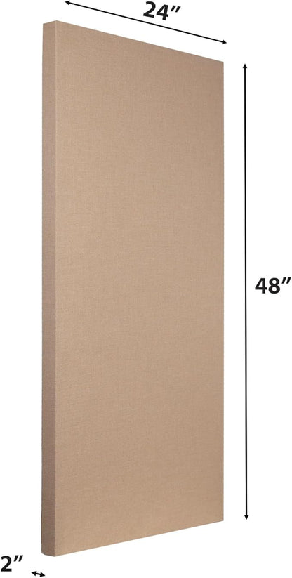 ATS Acoustics Home Office Residential Acoustic Treatment Room Kit Sound Absorbing Acoustic Panel 6 Pack for 50-100 Sq Ft (Tan)