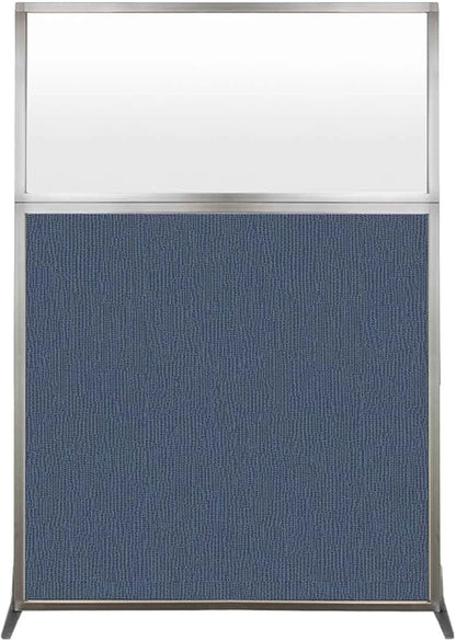 Versare Hush Screen Portable Room Divider | Workstation Wall Divider | Freestanding Privacy Hush Panels | Frosted Windows | Fabric Office Divider Screen | Great for Room Separation