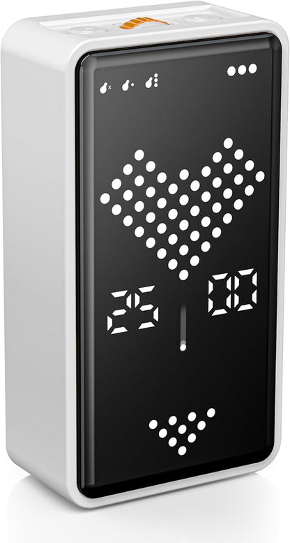 Digital Hourglass Timer, Rechargeable Magnetic Visual Timer with Large LED Display, Adjustable Volume for Classroom, Cooking, Fitness, Baking, Kids Learning & Teaching (White)