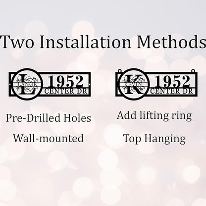 Custom Address Numbers for House, Personalized Hanging Metal Address Signs for Houses, House Warming Gifts New Home, Address Plaques for House Numbers, House Numbers for Outside Plaque, Address Plaque