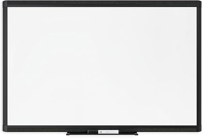 U Brands PINIT Magnetic Dry Erase White Board, Black Aluminum Frame with Pin Strips Across The Top and Bottom (36" W x 24" H)