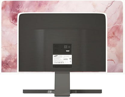 Baocicco Fashion Pink Marble Waterproof Television Cover 50, 51, 52 Inch Full Body Covers for Television Screen Panel Case Computer Sleeve Compatible with PC, Desktop and TV LED LCD OLED
