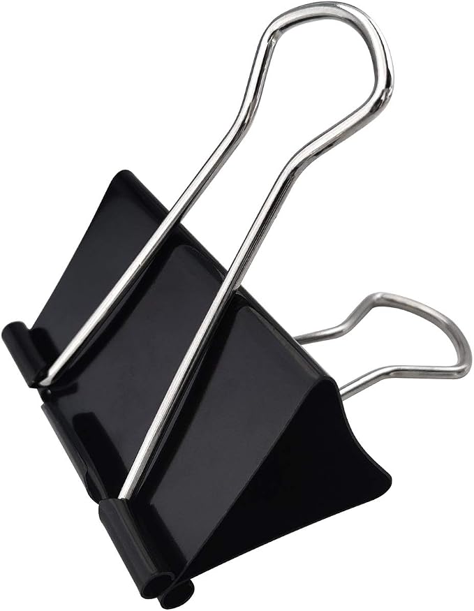 DSTELIN Extra Large Binder Clips 2.4-Inch (18 Pack), Big Paper Clamps for Office Supplies, Black
