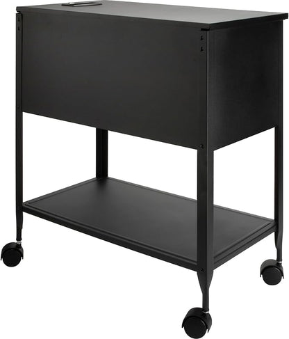 Lorell Standard Lock Mobile File Black 28.35" x 16.54" x 6.50"