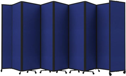 Versare Room Divider 360 Portable Wall Partition | Folding Panels | Large Freestanding Divider | Locking Wheels | Temporary Room Separator