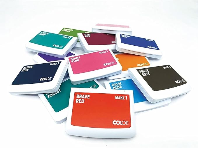 COLOP Make Series, Ink Stamp Pads, with Non-Toxic Premium Ink, Water-Based Acid-Free (Calm Blue, Make 1-1-15/16" x 3-1/2")