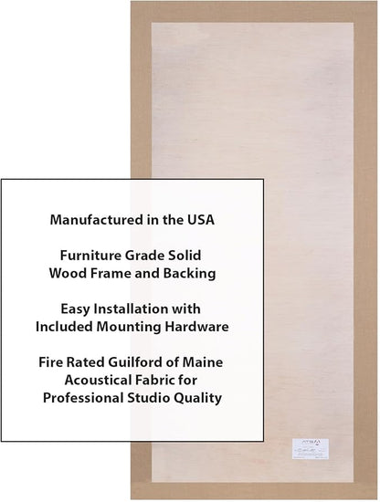 ATS Acoustics Home Office Residential Acoustic Treatment Room Kit Sound Absorbing Acoustic Panel 6 Pack for 50-100 Sq Ft (Tan)