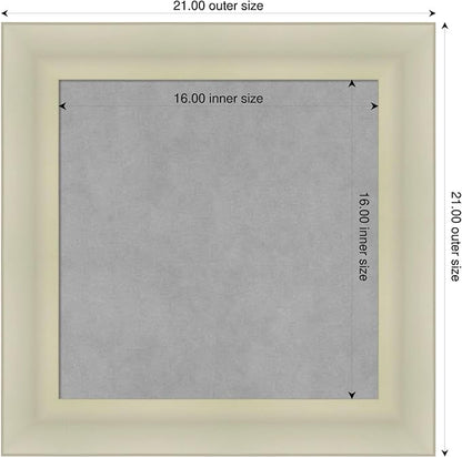 Amanti Art Silver Framed Magnetic Board 21x21 Small Vision Board for use with Magnets, 100% Metal Sheet to Display Items as Office Decor or for Home Organization in mudroom, Kitchen or Kids Room