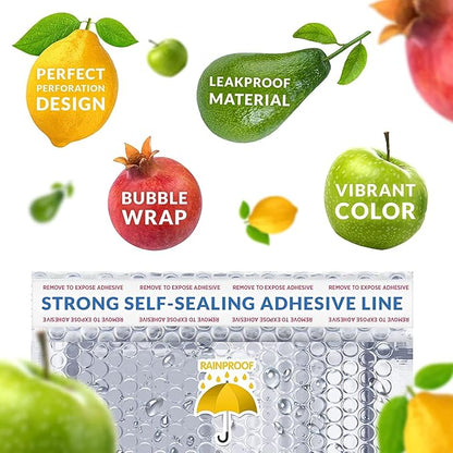 Amiff Silver Thermal Bubble Mailer, ‎24 x 20 Inches. 10 Pack Metallic Bubble Mailers. Self-Seal Insulated Mailers for Cold Shipping. Padded Envelopes Waterproof. Thermal Bag for Food, Cosmetics