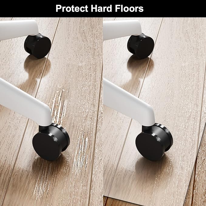 Kuyal Office Chair Mat for Hardwood Floor, 30'' x 48'' Rectangle Transparent Desk Thick Durable Chair Mat for Rolling Chairs, Easy Glide, Floor-Protector