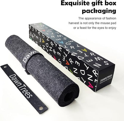 Large Felt Desk Mat,39.4''x19.69'' Non-Slip Desk Mat,Desk Pad Protector for Keyboard, Computer,Desk Accessories for Home and Office,100x50CM Full Desk Mouse pad (Dark Grey)