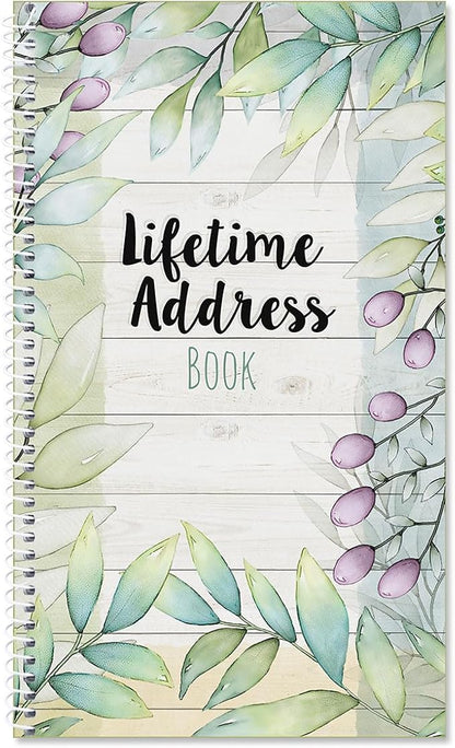 Current The Best Days Address Book-94 Pages; Small 5"" x 8-1/2"" Size for Purse or Office, Spiral Bound Soft Cover Organizer for Contacts, Addresses, Email, & Phone Numbers + 50 Replacement Stickers"