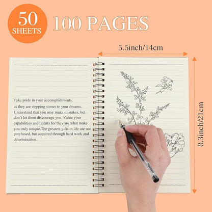 Yahenda 18 Pcs Spiral Notebook Bulk A5 Journal Lined 8.3'' x 5.5'' Writing Composition Paper Small Notepad Subject Notebook for Students Office Business Back to School Supplies (Multi Color)