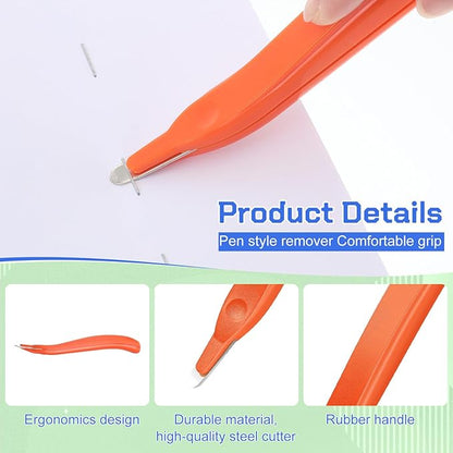 24 Pcs Magnetic Staple Remover Bulk Staple Remover Puller Removing Pen Operation Christmas Tool Gifts Rubberized Office School Gift(Bright Color)