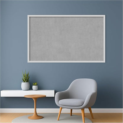 Amanti Art Silver Framed Magnetic Board 25x41 Large Vision Board for use with Magnets, 100% Metal Sheet to Display Items as Office Decor or for Home Organization in mudroom, Kitchen or Kids Room