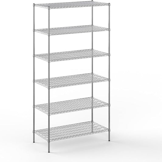 Regal Altair 24" Deep x 48" Wide x 96" Height Wire Shelving Kit | 6-Tier | NSF Commercial Storage Rack Unit