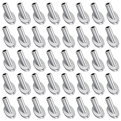 [Patent Design] CKE 40 Pack 45 Degree T316 Marine Grade Stainless Steel Angle Beveled Protector Sleeves Wood Post Protector for 1/8" Wire Rope Cable Railing, Come with a Free Drill Bit