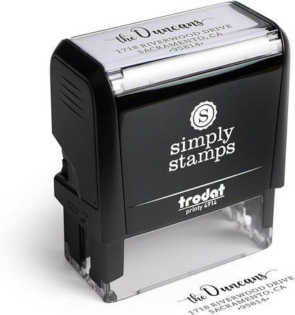 The Duncans Personalized Self-Inking Address Stamp | Envelope Return Address Stamp for Couples and Families | Custom Rubber Address Stamp (1, Xtra Large)