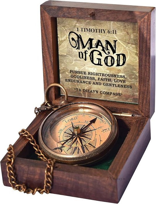 For I Know The Plans I Have For You, Jeremiah 29:11, Solid Brass Directional Engraved Compass, Baptism Gifts for Boys Girls, First Communion, Christian Gifts for Men, First Confirmation Gifts for Boys