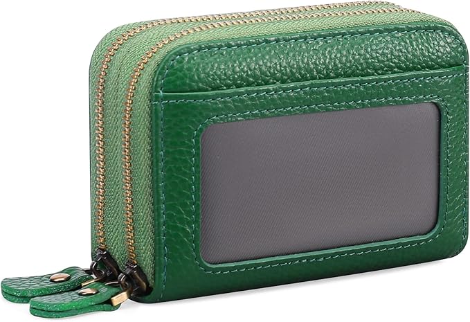 GOIACII Small Genuine Leather Wallet for Women, RFID Blocking Credit Card Holder Wallet
