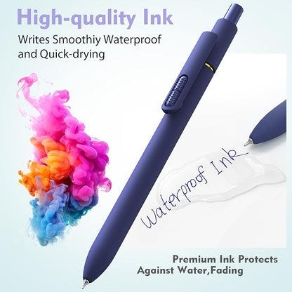 Hiacry 8Pcs Colorful Gel Pens - 0.7MM Fine Point Colored Ink Fidget Pens | Smooth Writing Quick-Dry Pens, No Bleed, Journaling, Note Taking, Coloring, Drawing, School, Office, Men & Women ( Vintage ）