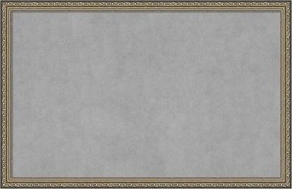 Amanti Art Silver Framed Magnetic Board 22x34 Large Vision Board for use with Magnets, 100% Metal Sheet to Display Items as Office Decor or for Home Organization in mudroom, Kitchen or Kids Room