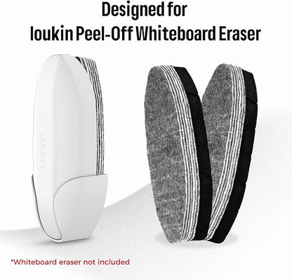 loukin Dry Erase Eraser Refill Pads with 12 Peel-Off Layers, Whiteboard Eraser Replaceable Pads, Ideal for Classroom, Home and Office Use, 2 Pack