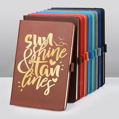 Customizable Personalized Notebook | Custom Logo, Text & Image A5 Journal Notebook | 200 Lined Pages 8.5" x 5.8" | Daily Writing Journal for Office, Students & Gift Giving, Black