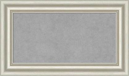 Amanti Art Silver Framed Magnetic Board 18x30 Small Vision Board for use with Magnets, 100% Metal Sheet to Display Items as Office Decor or for Home Organization in mudroom, Kitchen or Kids Room