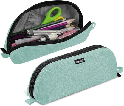 Gloppie Pencil Pouch - Practical Pencil Case, Aesthetic Simple Pencil Bag, Small Pen Holder, Back to School Supplies for Girls Boys, Green