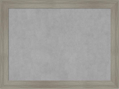 Amanti Art Grey Framed Magnetic Board 24x32 Medium Vision Board for use with Magnets, 100% Metal Sheet to Display Items as Office Decor or for Home Organization in mudroom, Kitchen or Kids Room