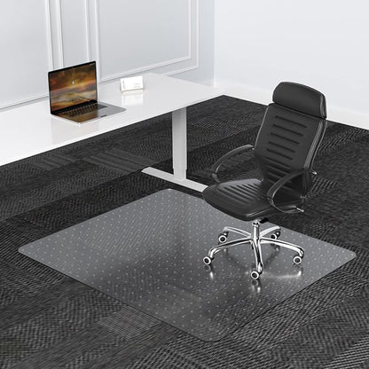 Office Chair Mat for Carpets - 45” x 53” Clear Carpet Chair Mats for Low Pile Carpeted Floors Home Office, Studded Floor Mat for Office Chair on Carpet