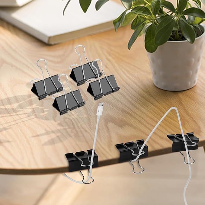 Ufmarine Extra Large Binder Clips 2 inch, (10 Pcs) Big Paper Clips for Office