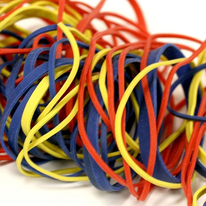 Assorted Color & Size Rubber Bands - Size #54 - Rubber Band Depot - Everyday Bands, Business Rubber Bands - 1 Pound Bag