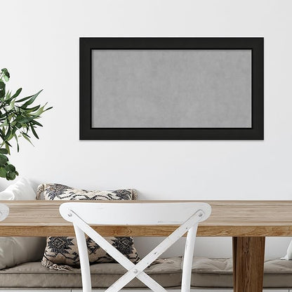 Amanti Art Black Framed Magnetic Board 15x27 Small Vision Board for use with Magnets, 100% Metal Sheet to Display Items as Office Decor or for Home Organization in mudroom, Kitchen or Kids Room