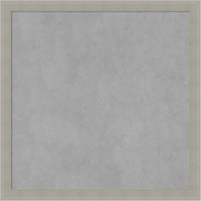Amanti Art Grey Framed Magnetic Board 22x22 Medium Vision Board for use with Magnets, 100% Metal Sheet to Display Items as Office Decor or for Home Organization in mudroom, Kitchen or Kids Room