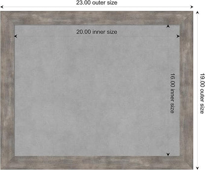 Amanti Art Silver Framed Magnetic Board 19x23 Small Vision Board for use with Magnets, 100% Metal Sheet to Display Items as Office Decor or for Home Organization in mudroom, Kitchen or Kids Room