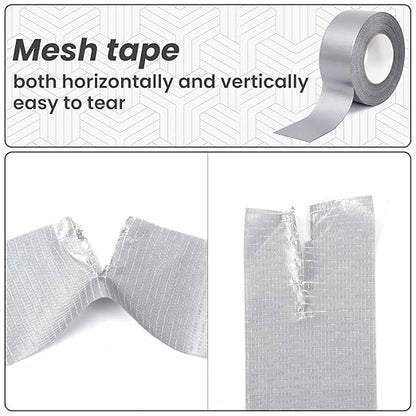TOMAIX 16 Rolls Heavy Duty Duct Tape Bulk, 787 Yards, Gray Cloth Tape, Waterproof & Strong Adhesion for Repair, DIY, Home & Outdoor Use